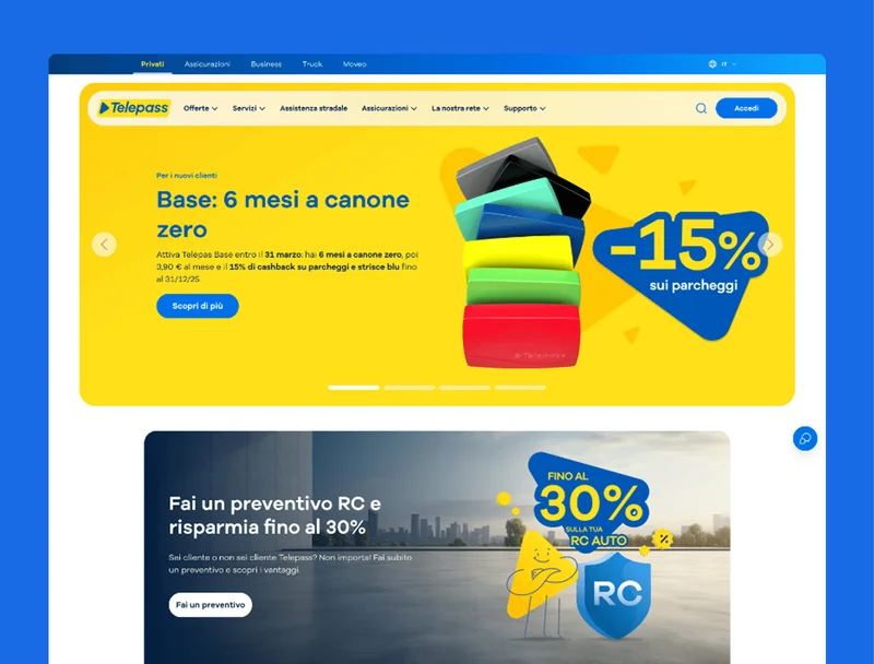 Homepage e offerte - Telepass